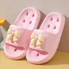 Pantuflas de Verano Antideslizantes Huecas de Secado Rápido de Dibujos Animados de Eva para Niños, para Uso en el Baño de Niñas