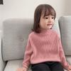 Suéter Grueso con Forro Polar para Niñas Este Rojo Vida Camiseta Base para Niños Cuello Alto Otoño e Invierno Cálido Tejido Suave Ceroso Top