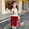 Conjunto de niña seta estilo coreano para niñas, nuevo conjunto de dos piezas de moda primavera y otoño 2026 para niñas con estilo