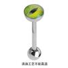 Piercing de Língua Transfronteiriço Novo F136 Liga de Titânio Multicolor Olho de Gato Pupila Gota de Olho Joia de Perfuração Personalizada