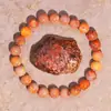 Pulsera Popular Transfronteriza Temu Xiyin Tk con Cuentas Hecha de Aventurina Verde Ojo de Tigre Pulsera Elástica Hecha a Mano