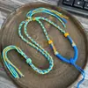 Cordão Tibetano Algodão Esfregado à Mão Tecido à Mão Pingente para Pendurar no Pescoço Cordão de Thangka Pingente de Jade Corda de Colar Wenwan