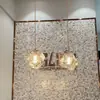 Lámpara de araña minimalista de arte de bloque de hielo para restaurante, lámpara de araña creativa estilo internet, lámpara simple para pasillo, bar, dormitorio, lámpara de mesita de noche