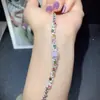 Venta al por mayor de fábrica Popular Pulsera de Ópalo Blanco Natural Plata S925 Incrustada Piedra Principal 5*7 Joyería de Lujo Venta Directa de Fábrica