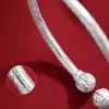 Palabras Buenas Calabaza Pie Plata 999 Plata de Ley Pulsera para Mujer Paz y Alegría Estilo Nacional Pulsera de Nicho Regalo de Tanabata
