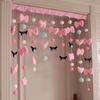 Cortina para Puerta de Perro Kulomi Yugui Habitación Corazón de Niña Puerta de Dormitorio Mesita de Noche Sala de Estar Decoraciones Creativas para el Hogar Cortina Colgante