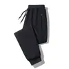 Pantalones Deportivos de Terciopelo Grueso para Invierno 2025 para Hombre, Holgados, con Puño, Algodón Puro, Pantalones Casuales Versátiles para Hombre con Cremallera