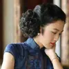 Peruca Curta Estilo Vintage para Mulheres, Coque de Cabelo Cacheado Estilo Chinês, Ferramenta de Penteado para Penteados Volumosos