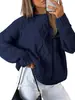 Suéter de Punto Grueso, Holgado, Casual, Suave para Mujer, Cuello Redondo, Moda Otoño/Invierno 2026, Colores de Moda Europeos y Americanos, Suéter de Manga Larga