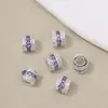 Cuentas de Barril de Circonita Chapadas en Oro de 18 Quilates Cuentas de la Fortuna Cuentas Espaciadoras de Hamburguesa Collar Pulsera Colgante DIY Joyería Pequeña Venta al por Mayor