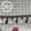 Estilo Étnico Vassoura de Franja Colorida Renda DIY Chapéu Lenço Cortina Acessórios de Vestuário Renda em Estoque