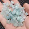 Pedra Ruyi azul profundo com furo grande, contas soltas de jade quartzo azul, tubo reto, coluna reta, acessórios para pulseira DIY, joias