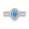 Venta caliente de transmisión en vivo: Anillo de Lujo con Forma de Huevo para Mujer con Diamante de Alto Carbono Súper Brillante y Corte Iridiscente. Disponible para dropshipping
