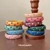 Pulsera redonda geométrica de resina minimalista estilo coreano, moderna y única, pulsera versátil con una estética de diseño de nicho