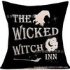 Amazon Nueva Serie de Almohadas de Halloween Fantasma Bruja Material de Lino Decoración de Sofá Dormitorio de Halloween