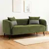 Sofá de cuero encerado para salas de estar pequeñas, estilo minimalista nórdico, de dos y tres plazas, adecuado para apartamentos de alquiler, lujo ligero, diseño moderno