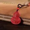 Collar Colgante Original Calabaza Plana de Cinabrio Puro Arena Dorada Púrpura Auténtica Arena Roja Imperial Colgante Amuleto Venta al por Mayor