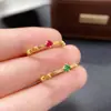 Anillo Transfronterizo de Rubí y Esmeralda Naturales de Amazon Plata S925 Piedra Principal 3*3 Joyería de Lujo Venta Directa de Fábrica