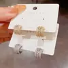 Pendientes de Aro Geométricos de Circonita Microincrustada, Moda, para Mujer, Diseño de Nicho, Pendientes Elegantes de Celebridad de Internet, Accesorios Versátiles