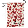 Bandera de Jardín Roja de Amor para el Día de San Valentín de Amazon Decoración de Patio Venta Directa del Fabricante Bandera de Jardín de Lino de Doble Cara