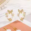 Pendientes de Flor de Mariposa Suaves y Dulces para Mujer, Exquisitos y Elegantes, Pendientes de Alta Gama y Geniales, Nuevos Pendientes de Moda 2023