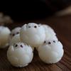 Tallado Bodhi Blanco Dosel de Loto Jade Blanco Loto Raíz Bodhi Cuentas Dispersas Artesanías Cuentas de Buda Accesorios para Pulsera de Mano