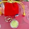 Llavero Colgante Amarillo Dorado Dios de la Riqueza Accesorio de Dibujos Animados Correa para Teléfono Bolso Colgante de Coche Regalo Beneficios de Transmisión en Vivo