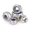 Tuerca de seguridad hexagonal de acero inoxidable 304, tuerca autoblocante de nailon, tuerca antideslizante galvanizada, tapa de rosca M2M3M4M12