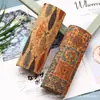 Estojo para Óculos com Estampa em Estilo Chinês, Artístico Retrô Portátil Anti-Pressão Estojo para Óculos com Grão de Madeira, Estojo para Óculos em Estoque