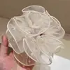 Verão Super Fada Doce Renda Elástico de Cabelo Grande Intestino Pequeno Fresco 2024 Novo Bonito Laço Floral Cabelo