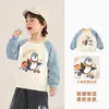 Roupas infantis Kaka Panda, moletom infantil gola redonda, roupa casual de outono para meninas, blusas de outono para meninos, roupas de bebê