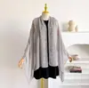 Bufanda de Gasa Transfronteriza con Acabado de Lujo, Color Sólido Primavera y Verano, Estilo Japonés y Coreano, Chal Protector Solar, Bufanda Larga de Seda con Pedrería