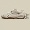 Zapatos de Entrenamiento Alemanes de Cuero Suave para Mujer 2026 Nuevos Zapatos de Primavera para Mujer Zapatos Retro de Suela Plana Zapatos Forrest Gump de Bosque Cierre Superior Casual Deportivo Zapatos Blancos