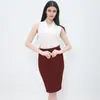 Falda Profesional para Mujer, Falda de Tubo para Viajes al Trabajo, Falda de Un Paso de Longitud Media, Corte Ajustado, Elástica, Adelgazante, Versátil Falda Negra para Mujer