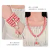 Pulsera Bodhi Polvo Flor de Durazno 108 Cuentas Budistas para Mujer Pulsera de Múltiples Vueltas Bodhi de Mano Círculo Único Venta al por Mayor