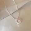 Collar Colgante de Disco de Estrella de Ocho Puntas Full Diamante Plateado para Mujer, Sencillo y de Alta Gama, Cadena Clavicular de Lujo Ligero de Nicho, Accesorio Elegante
