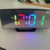 Reloj Digital de Espejo Estilo Ins Transfronterizo Reloj Despertador Reloj para Estudiante Reloj Inteligente Reloj Electrónico Superficie Curva Especial