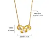 Colar Pingente Laço de Pérola Transfronteiriço Europeu e Americano para Mulheres, Aço Titânio Banhado a Ouro 18K, Pingente Personalizado Elegante Estilo Retrô Francês