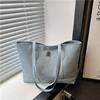 Chique Retrô 2026 Verão Novo Estilo Tendência Moda Versátil Cor Sólida Grande Capacidade Bolsa de Ombro Tote para o Dia a Dia