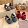 Zapatos Peludos Estilo Coreano Retro para Niños 2026 Invierno Niñas Calentitos con Plus Terciopelo Zapatos Mary Jane Camelia Zapatos de Algodón Peluche
