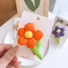 Novo Grampo de Cabelo Flor de Algodão Bolha Colorida Estereoscópica para Mulheres com Franja Lateral, Grampo Lateral Doce e Fofo para Meninas