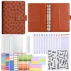 Binder A6 Transfronteiriço Personalizado Diário de Mão Couro PU 6 Furos Folha Solta Livro de Orçamento de Dinheiro