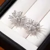 Brincos de Fogos de Artifício com Design Francês Delicado e Super Brilhantes, Brincos de Luxo para Mulheres, Brincos Versáteis, Brincos de Luxo Leve Mais Vendidos