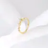Estilo Dulce Forma Especial Lazo Circonita Delgado Perla Anillo Cerrado para Mujer Diseño de Nicho Anillo para Dedo Índice Anillo de Gama Alta