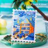 Sellos Turismo Atracciones Creativas de la Ciudad Pintura a Color Dibujo Animado Creativo Calcomanías Magnéticas Calcomanías para Refrigerador Conmemorativo Regalo de Acompañamiento Personalización