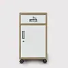 Gabinete de Archivo de Acero Gabinete Pequeño de Chapa de Hierro con Cerradura Almacenamiento Doméstico junto a la Cama Gabinete Móvil Cajón de Oficina Gabinete Bajo Almacenamiento