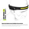 Linterna frontal LED de silicona portátil de alta luminosidad con carga USB y sensor inteligente para correr de noche, linterna frontal pequeña, linterna frontal para exteriores