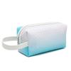 Nueva bolsa de cosméticos bicolor degradada con patrón tejido bolsa de almacenamiento bolsa de príncipe de PU