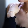 Joyería Transfronteriza Europea y Americana, Pulsera Simple de Fotografía Callejera a la Moda, Pulsera de Cadena Metálica Chapada en Oro, Pulsera de la Amistad