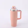 Taza de Coche de Segunda Generación Transfronteriza de 30 oz, Taza de Hielo de Gran Capacidad, Taza Aislada al Vacío, Taza de Acero Inoxidable con Asa para Coche y Popote